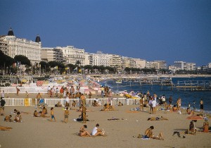 Der Strand in Cannes in Sdfrankreich